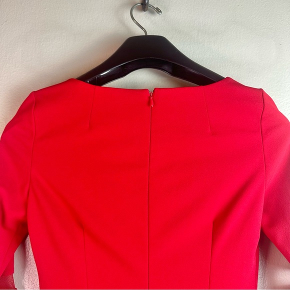 Calvin Klein Ruby Bell Sleeve Sheath Dress Sz 4 - Picture 6 of 12